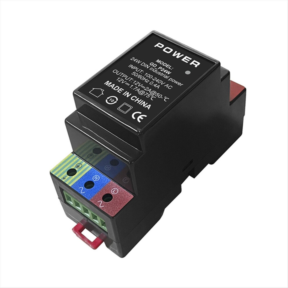 Poe Plus Din Power Supply Ac100-240V To Dc 12V 24W Converter 4852609192077