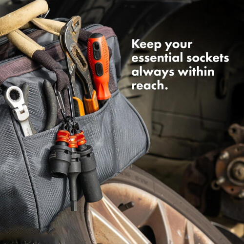 Socket Holder Keychain 3pc -1/2inch Socket Organizer 2