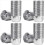 50Pcs Aluminum Foil Cupcake Cups Disposable Baking Cups-Silver 1