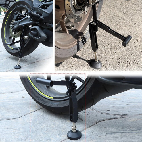 Motorcycle Stand Labor Saving Foldable Wheel Chain Cleaning 2
