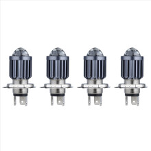 H4 Motorcycle Mini LED Projector Bulbs Dual Colors Scooter E-Bikes