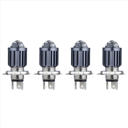 H4 Motorcycle Mini LED Projector Bulbs Dual Colors Scooter E-Bikes
