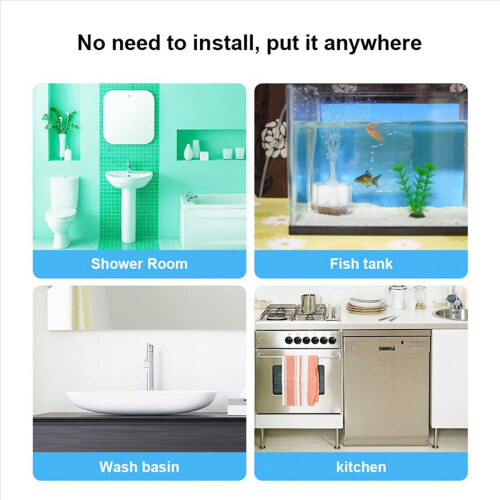Water Sensor 90dB Alarm Water Leak Detector for Kitchen Bathroom 1