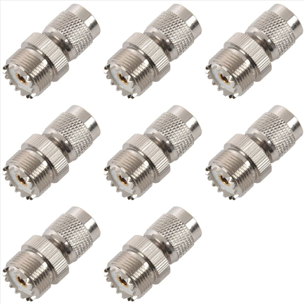 Tnc Male To Pl259 Uhf Female Adapter Connector, Silver 4852609103134