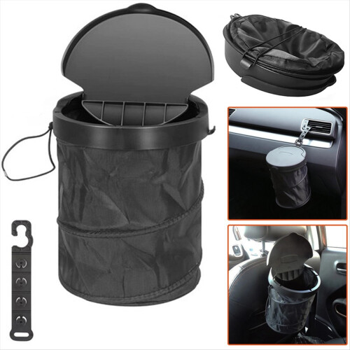 Foldable Car Trash Can Car Interior Storage Organize Bag 2