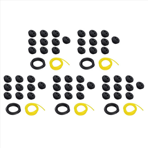 10 Pcs 2 Holes Tank Grommet Rubber with Line Pipe