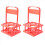 4 Holes Foldable Plastic Beverage Carrier, with Handle Red 1