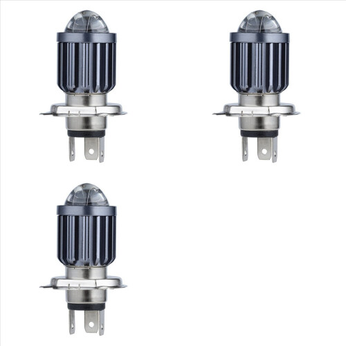 H4 Motorcycle Mini LED Projector Bulbs Dual Colors Scooter E-Bikes