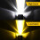 H4 Motorcycle Mini LED Projector Bulbs Dual Colors Scooter E-Bikes 3