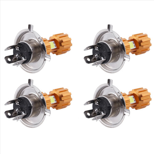 Motorcycle LED Headlight Bulb 3 COB Hi/Lo Super Bright Lamp Light