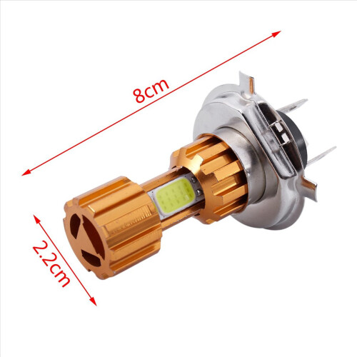 Motorcycle LED Headlight Bulb 3 COB Hi/Lo Super Bright Lamp Light 1