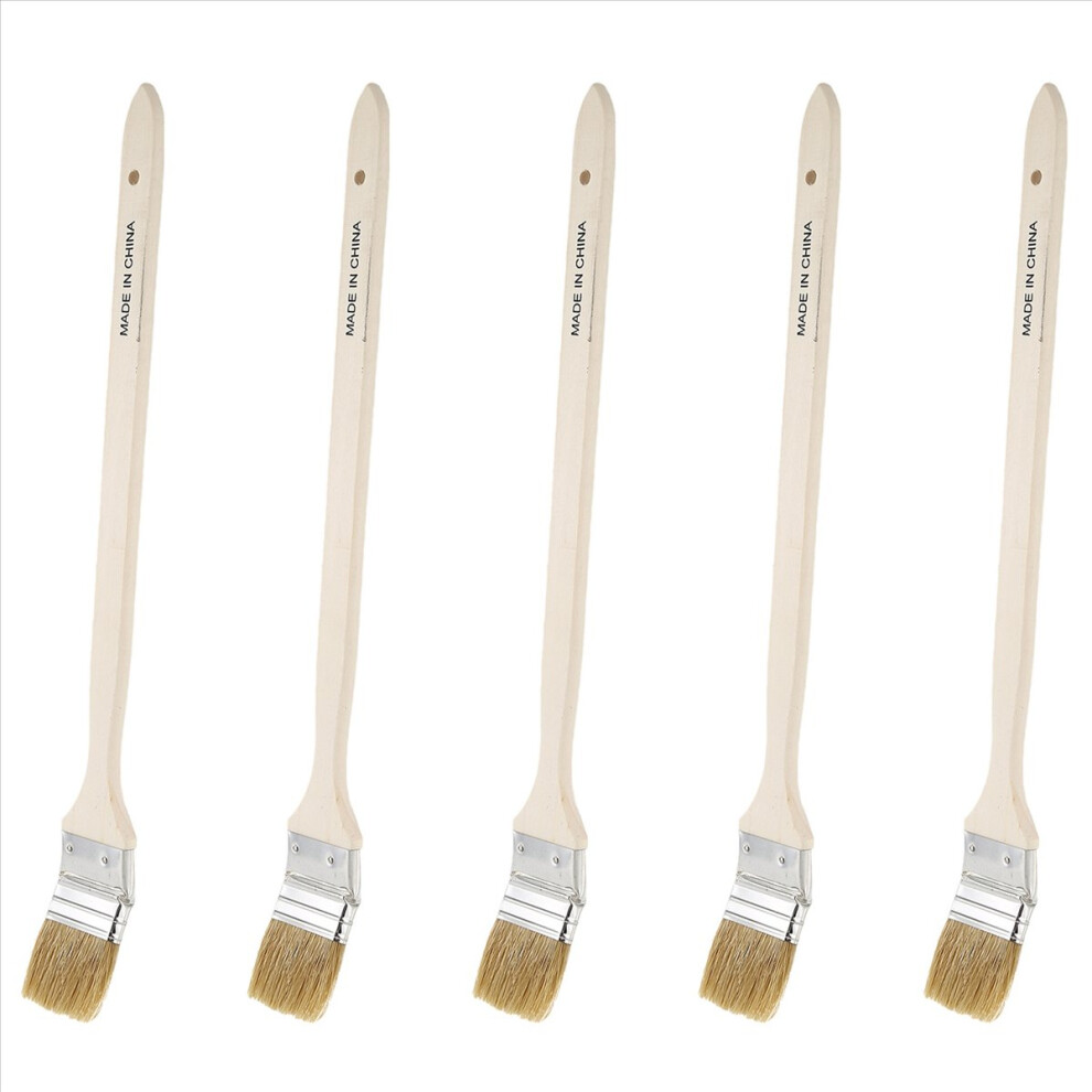 2 Inch Wide Wooden Handle Metal Ferrule Faux Bristle Head Brush 4852609107248