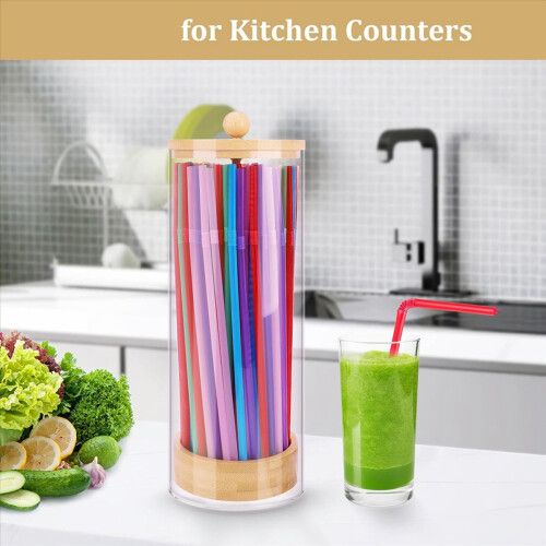 Straw Holder Dispenser for Counter - Drinking Straw Dispenser 1