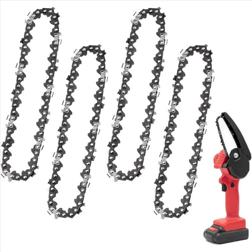 Mini Chainsaw Chain 4 Inch Guide Saw Chain 1/4 LP Pitch, 28 Sections 2