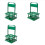 4 Holes Foldable Plastic Beverage Carrier, with Handle Green 1