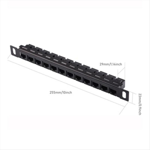 12 Port Patch Panel, Network Wire Organizer Rack 1