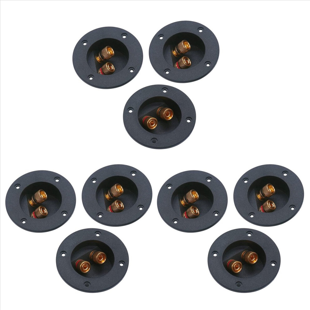 3 Pcs Diy Home Car Stereo 2-Way Speaker Box Terminal Binding (Black) Black 4852609103004