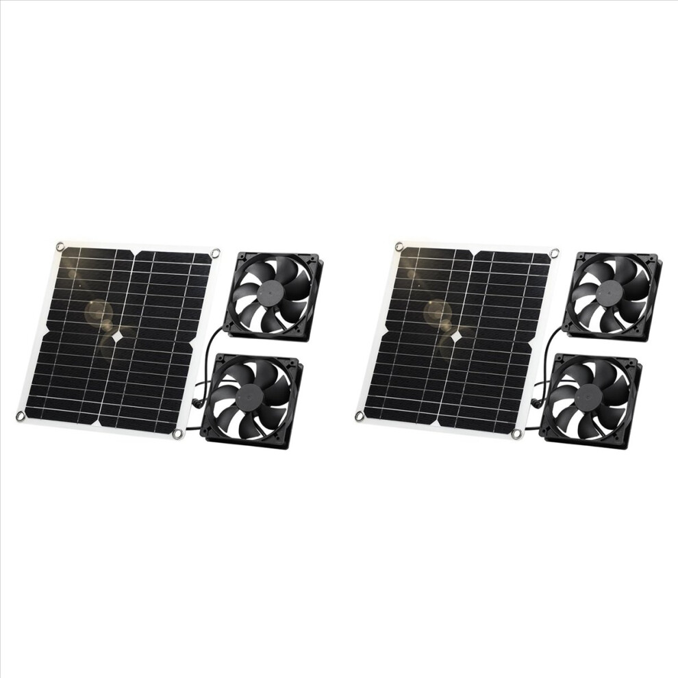 Solar Fan,12 W Solar Panel Fan, Weatherproof,With Dc Double Fan 4852609111276