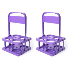 4 Holes Foldable Plastic Beverage Carrier, with Handle Deep