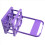 4 Holes Foldable Plastic Beverage Carrier, with Handle Deep 2