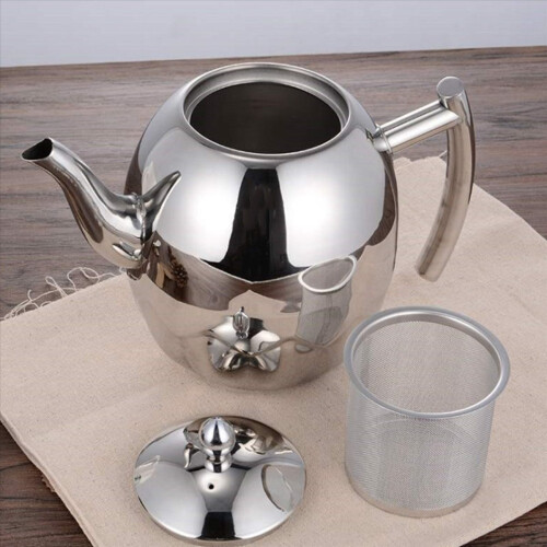 2L Stainless Steel Teapot with Tea Strainer Infuse Sets for Induction 1