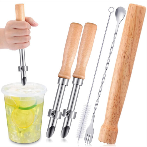 Straw Puncher for Plastic Lids Lemonade Cups Squeezed Lemonade 1