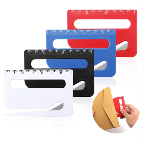 4pcs Envelope Opener, Upgraded Plastic Letter Opener Envelope Slitter 2