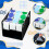3 Disks Label Dispenser for Sticker Rolls Black 5