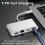 USB C Ethernet Multiport Adapter, 4-in-1 USB C Hub 100Mbps Ethernet, 5