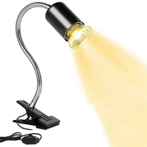 Dimmable Reptile Heat Lamp Rotatable Basking Spot Light EU Plug