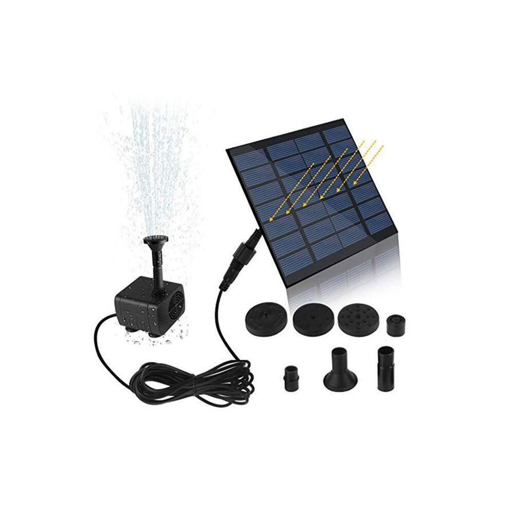 Solar Hydroponics Submersible Pump With 7 Nozzles Water Pump Filter 4852609164524