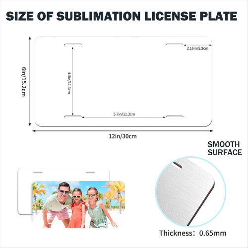20 Pack Sublimation License Plate Blanks - Bulk Metal Car Tags 2