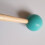 2Pcs Soft Rubber Head Sticks Wood Handle Bell Mallets Green 5