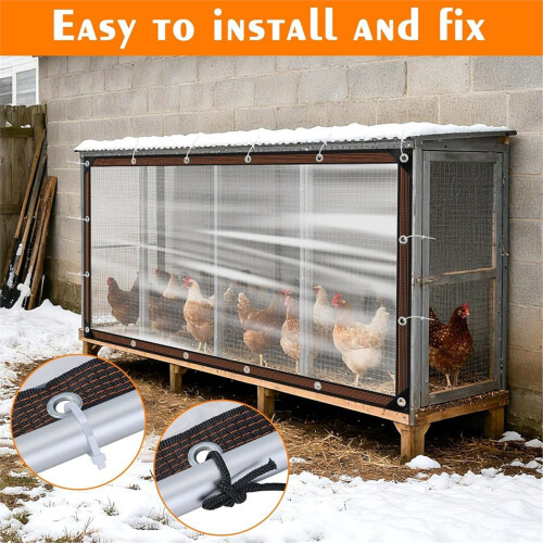6.6 x 10ft Waterproof Chicken Coop Cover 2