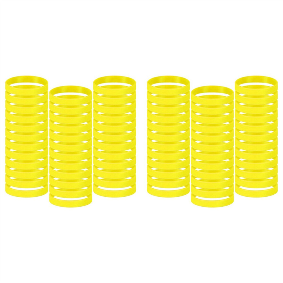 Bracelets Silicone Wristband Sports Adult Wrist Bands (Yellow) Yellow 4852609169345