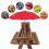 Squirrel Feeder Picnic Table with Umbrella,Wooden Squirrel Feeders B 6