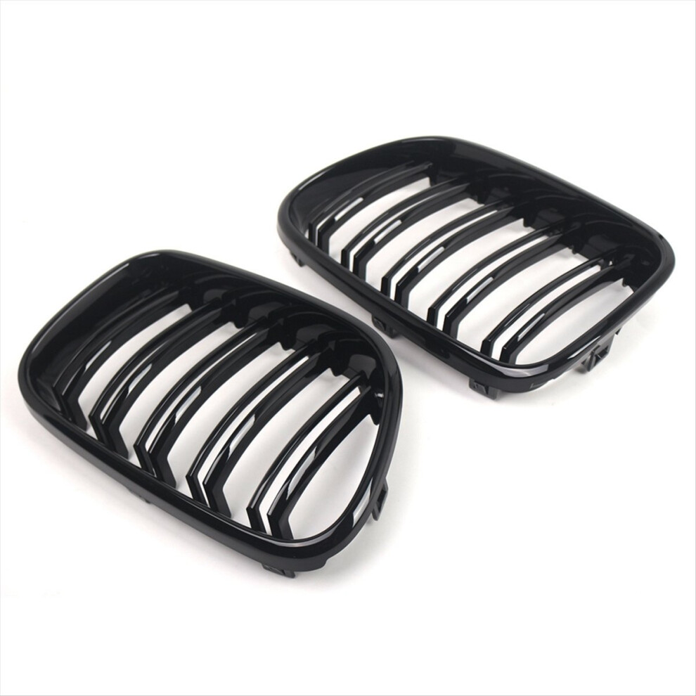 For X3 F25 2010-2013 Front Bumper Kidney Racing Grille Black 4852609153443