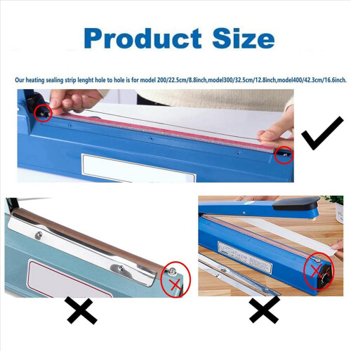 16Inch-3 mm Heat Seal Strips PTFE Tapes Sealer Replace Elements 6Pc 2