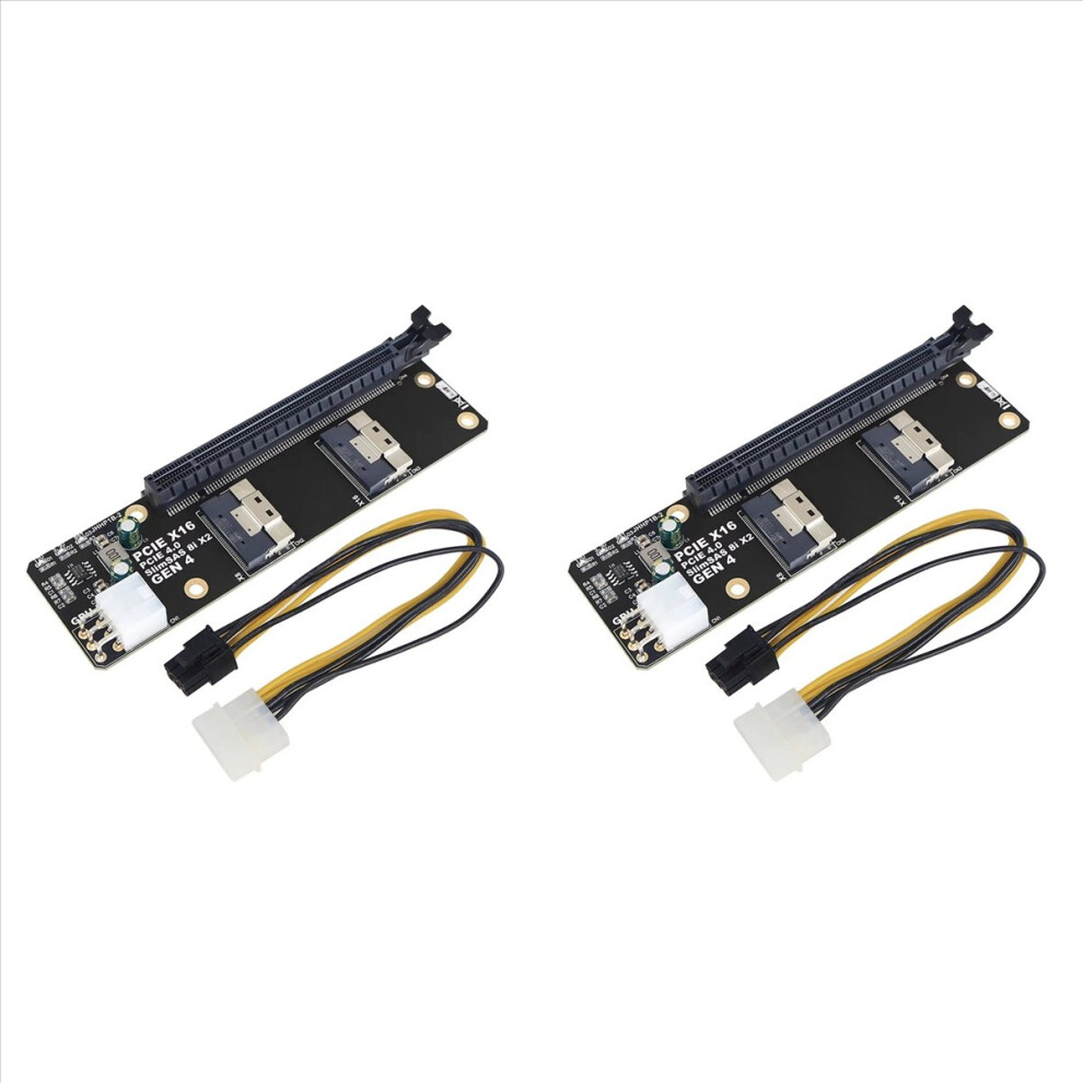 2 Port Slimsas 8I X2 To Pcie 4.0 X16 Slot Adapter Card Sff8654 Riser 4852814205890