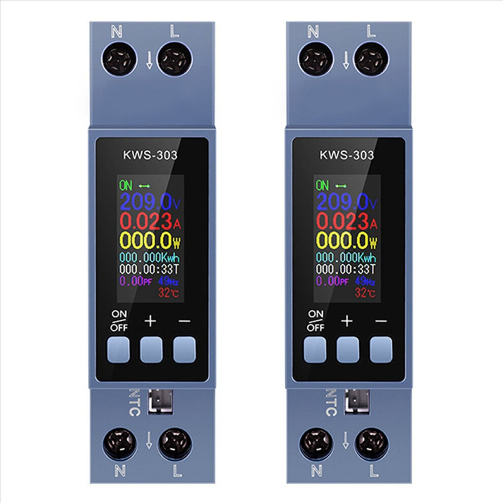 Ac Voltmeter Ammeter Wattmeter Din Rail Mount Energy Meter 4852609174561