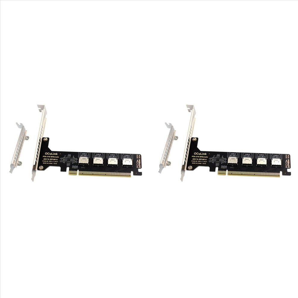 Pci-E X16 Split 4 Ports Oculink Expansion Card Sff8611&8612 4852814205845