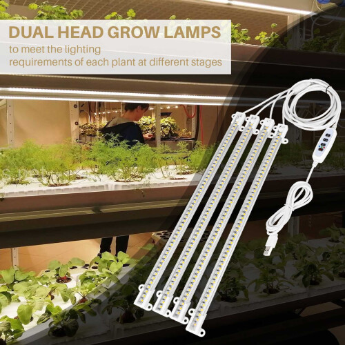 Grow Light Strips, for Indoor Plants with Auto On/Off 3/9/12H Timer 1
