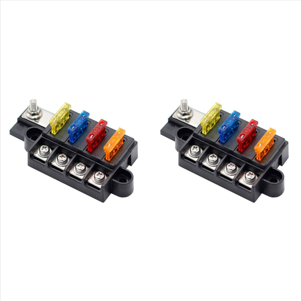Blade Fuse Box For Automotive Boat Marine 4 Way 12-32V 4 Circuit Fuse 4852814220152