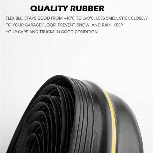 Universal Garage Door Bottom Threshold Seal Strip (10Ft, Black) 2