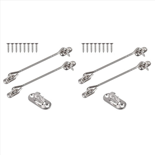 2 Pcs Cabin Hook (8 Inch) with Screws - for Shutter Shed Window
