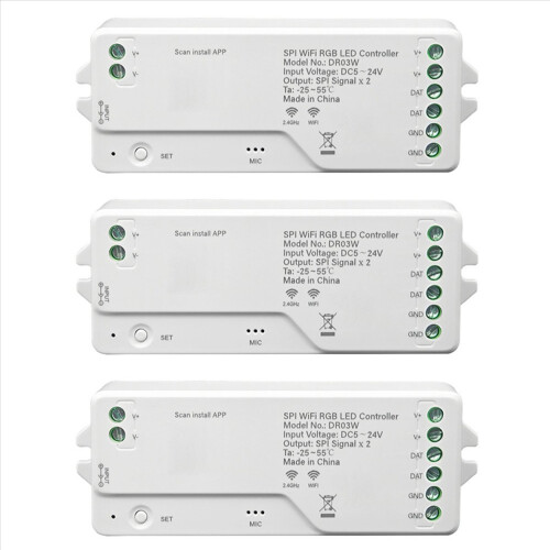 SPI WiFi RGB LED Controller DR03W Tuya Wifi LED Controller