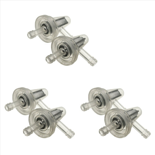 2x MOTORCYCLE CLEAR INLINE GAS RIGHT ANGLE FILTER 1/4 6/7MM BIKE