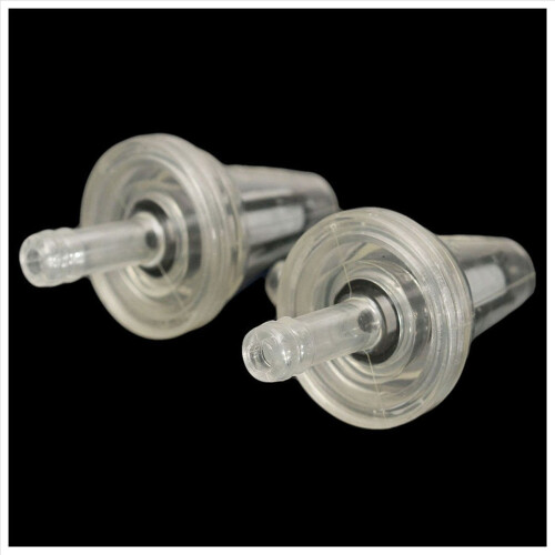 2x MOTORCYCLE CLEAR INLINE GAS RIGHT ANGLE FILTER 1/4 6/7MM BIKE 2