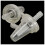 2x MOTORCYCLE CLEAR INLINE GAS RIGHT ANGLE FILTER 1/4 6/7MM BIKE 2