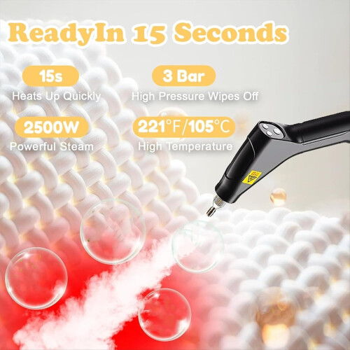 High-Efficiency Handheld Steam Cleaner EU Plug White 1
